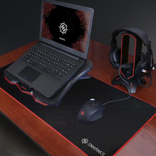 ENHANCE Cryogen 5 Gaming Laptop Cooling Stand - Laptop Cooler with 7 Adjustable - Afbeelding 2 van 9