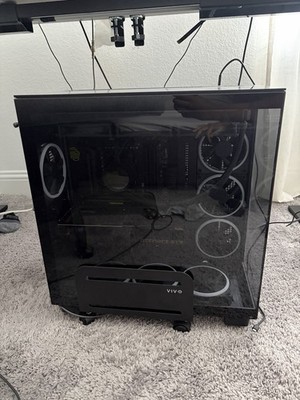 NZXT Tower Gaming Desktop RGB Lighting NVIDIA GeForce RTX Glass Side Panel Black