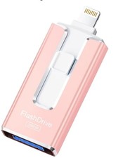 MFi Certified Flash Drive for iPhone 256GB, 3 in 1 Type-C USB Memory Stick Thumb