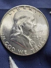 1957 Franklin 90% Silver Half Dollar Brilliant Uncirculated