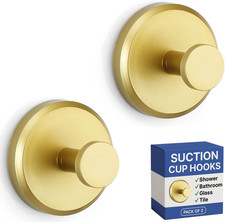 HOME so Suction Cup Hooks for Shower, Bathroom, Kitchen, Glass Door, Mirror, Til