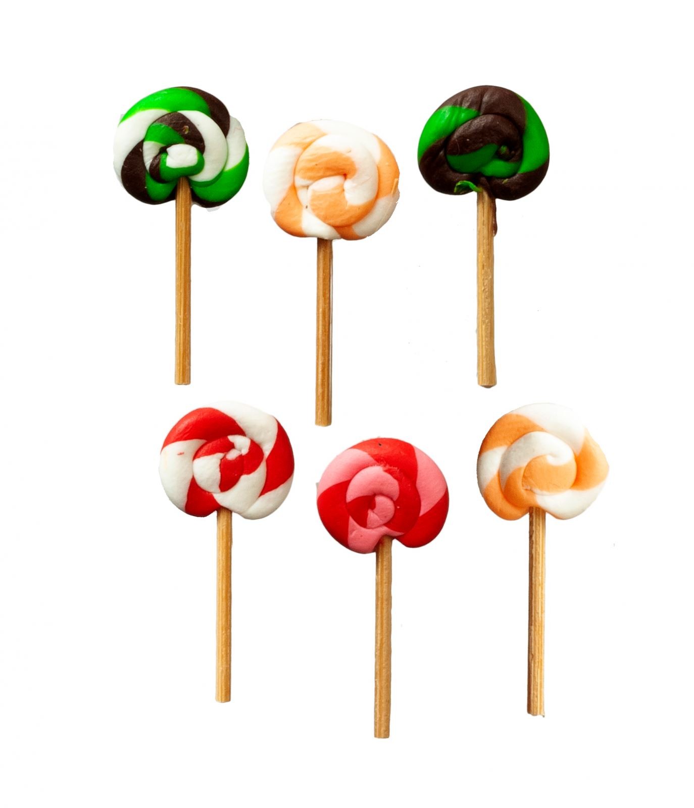 Dolls House 6 Assorted Lollipops Miniature Sweet Shop Candy Store Accessory 1:12