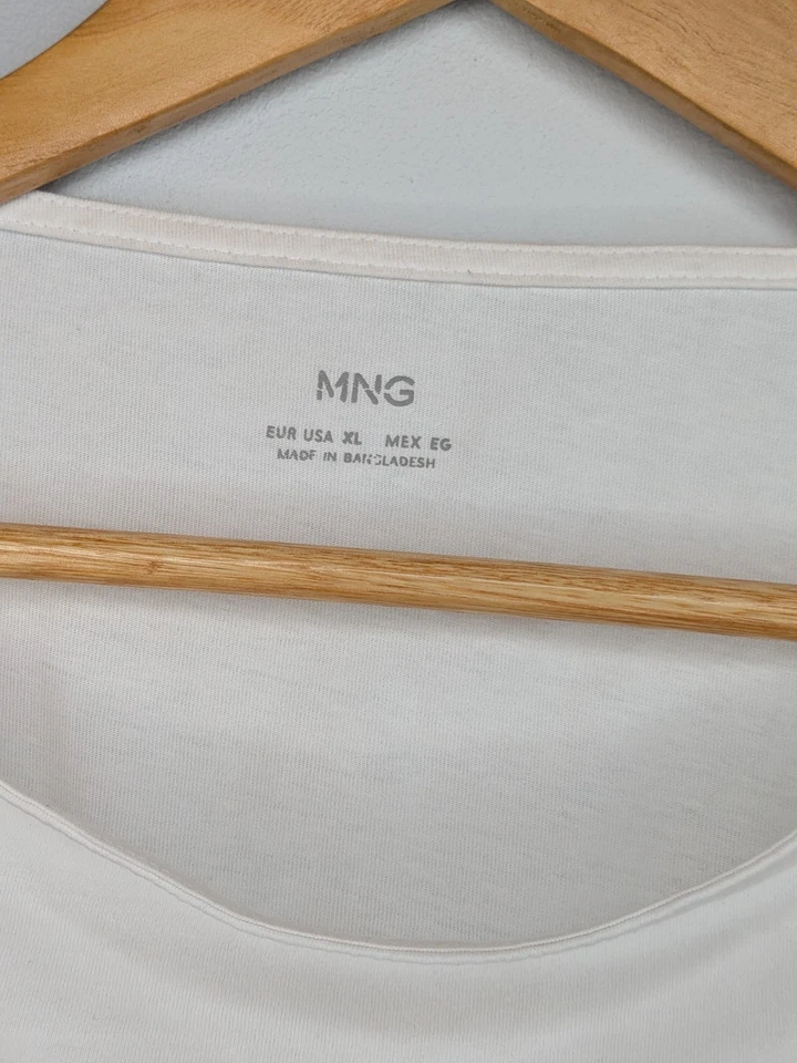 T-shirt Col Bateau Femme Mango - Blanc Taille XL - Photo 4/4