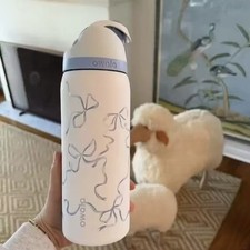 Owala 24oz 32oz Water Bottle Tied And True Blue Bows Limited Edition FreeSip