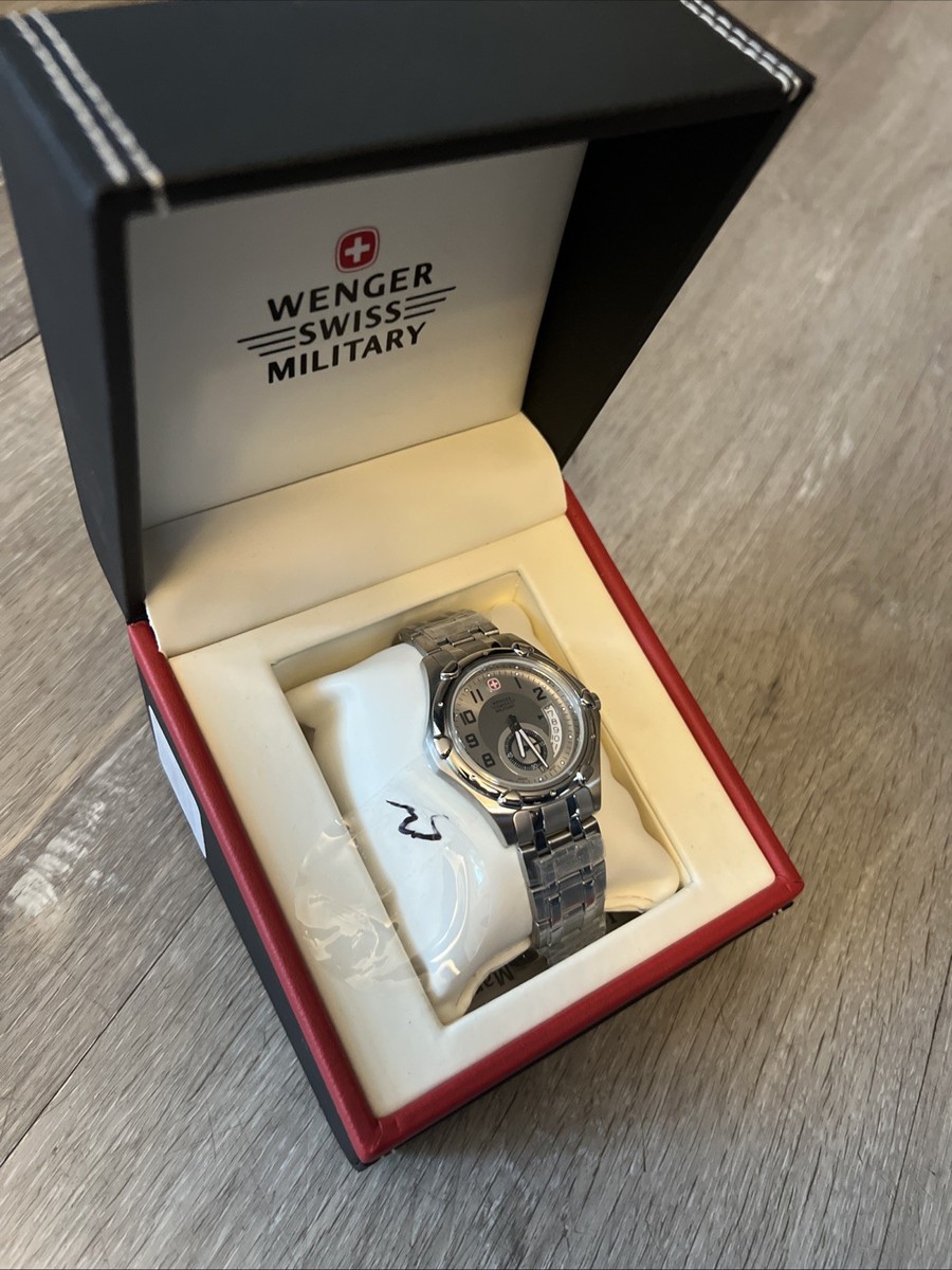L128 Wenger Swiss Mens Watch 7311X Stainless Steel for sale online