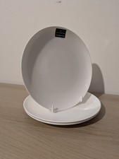 Dartington Side Plates 20cm White Fine Bone China Set of 3
