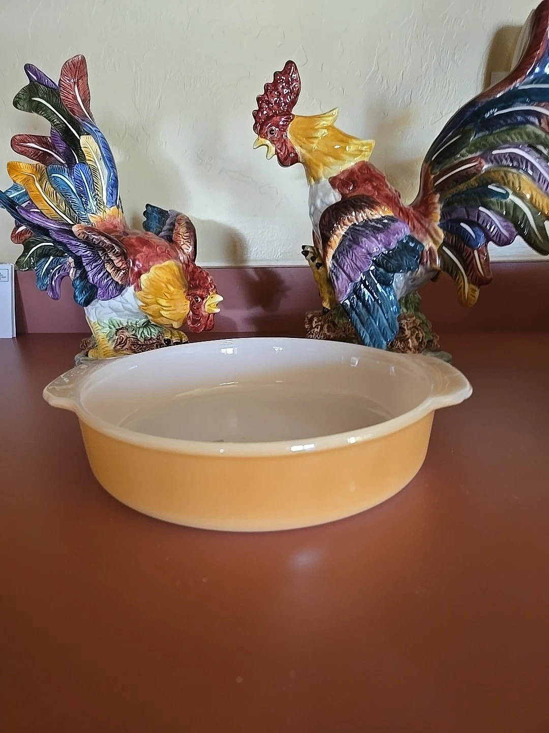 Vintage Fire King #450 Peach Lusterware Deep Pie Dish 8”