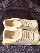Alexander McQueen Herren Sneaker Low Top Weiß EU 43 Schnürung Neu mit Karton