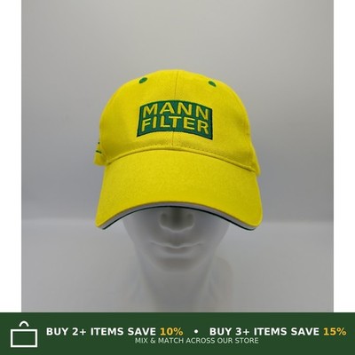 Mann Filter Motorsport Baseball Cap Snapback gelb grün One Size 100% Baumwolle
