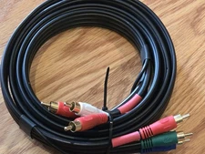 RCA Cable 5 RCA Male Wire VIDEO COMPOSITE COMPONENT Cord | 6 Foot 6'