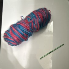 Multicolor Yarn Skein  Green Crochet Hook Set