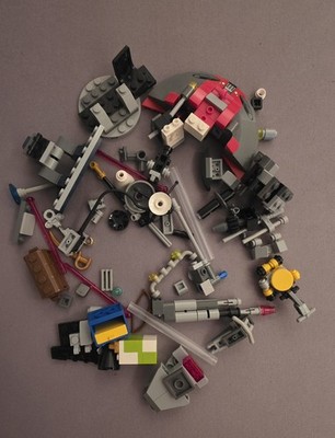 LEGO Konvolut gemischte Teile Space Technic Zubehör graue Teile Lot