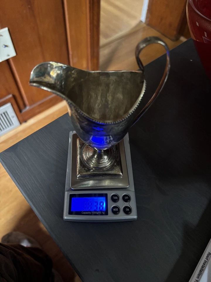 Jarro de creme antigo de prata George III de 1792 por Peter & Ann Bateman Londres Inglaterra - Imagem 4 de 4