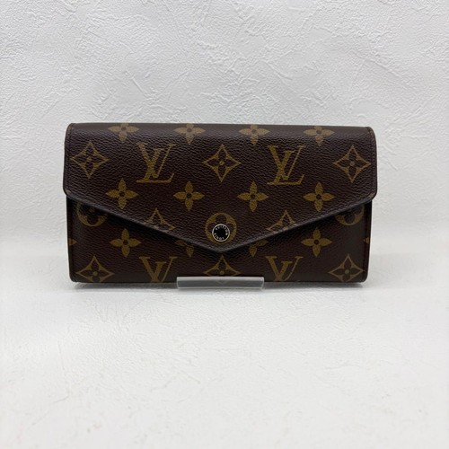 Louis Vuitton Monogram Sarah Long Wallet Used Brown 10.5cm From Japan