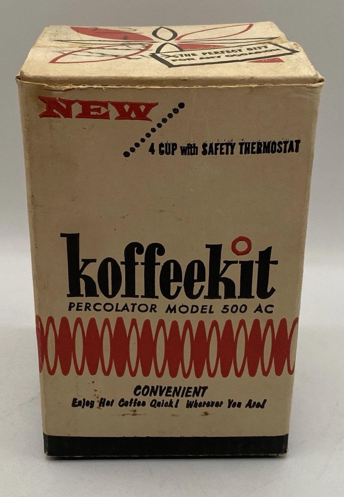 KoffeeKit Percolator Model 500 AC 4 Cup Travel Coffee Maker