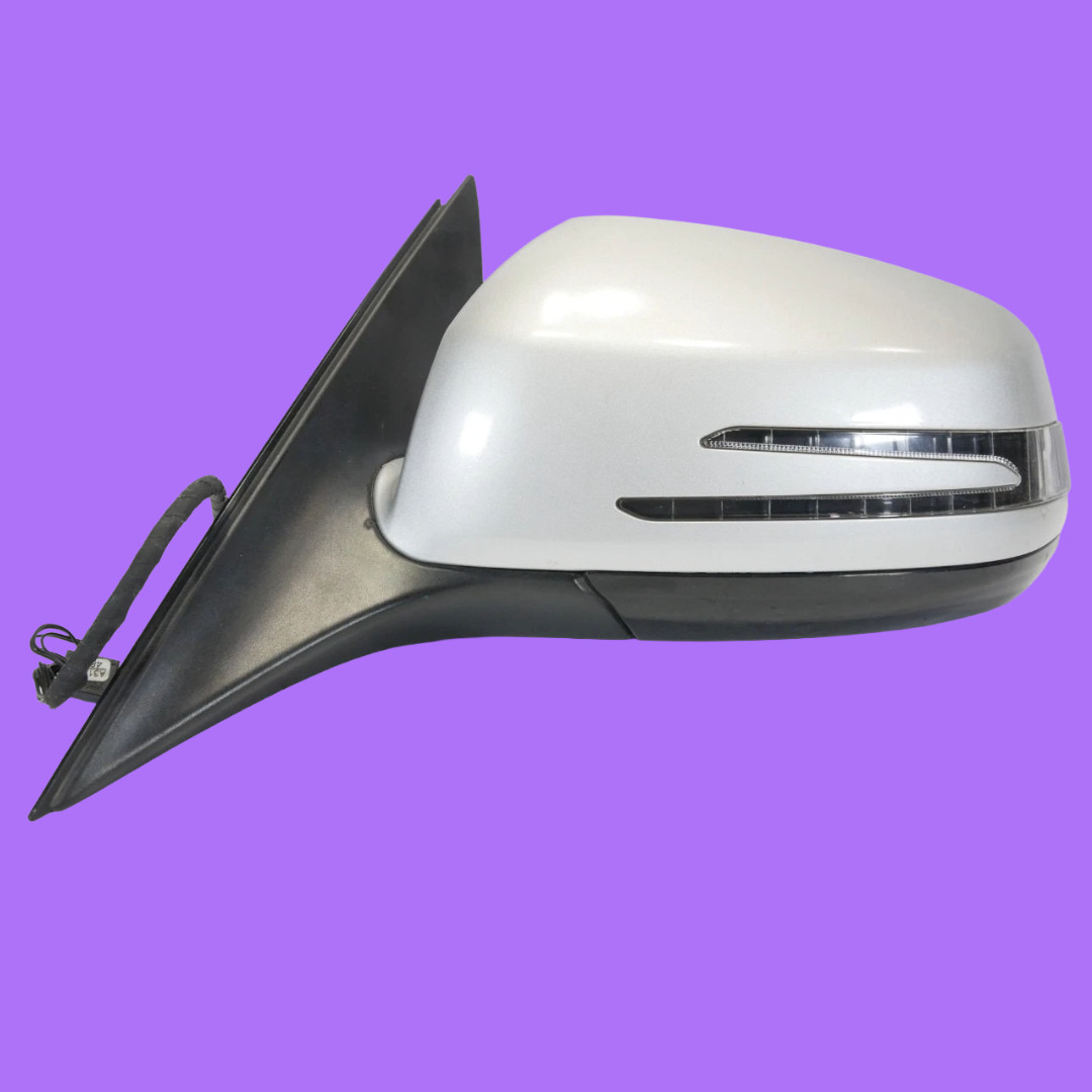 🟩08-14 Mercedes-Benz W204 C300 Driver Left Side  View Door Mirror Silver