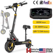 Electric Scooter 800W 48V 12.5Ah 28 Miles Range 10'' Folding Commuting E-Scooter