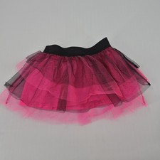 Monster High Girls Skirt Tutu Tulle Costume Black Pink Girls Size M 7/8 