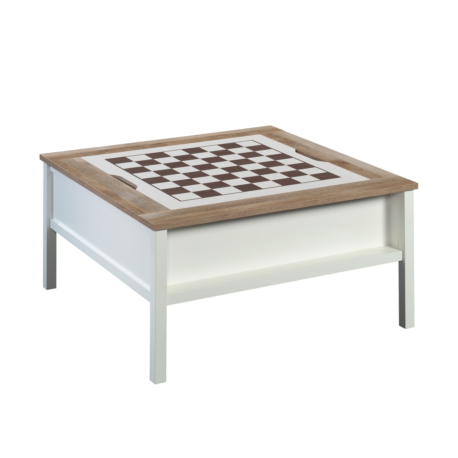 White Gaming Coffee Table, Lift Top Table with Storage for L
