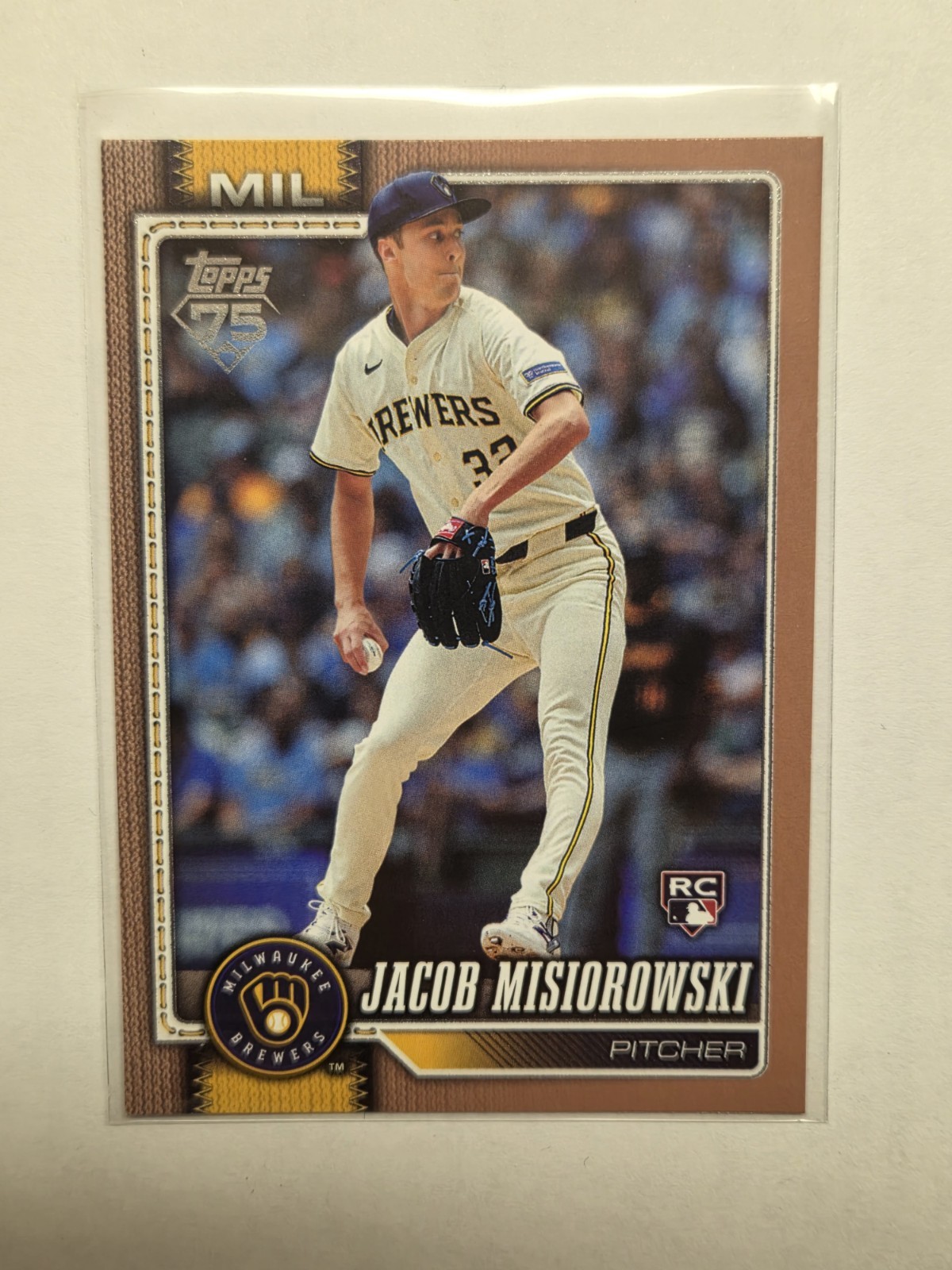 Jacob Misiorowski 2026 Topps Series 1 Gold RC Rookie /2026 Milwaukee Brewers