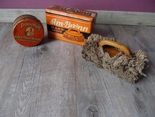 2 alte Blechdosen Am-Bronn Hand Mop u.Dompfaff Edel-Hart-Wachs