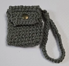Crochet AirPod Case, Earbuds case, Earphone case holder Olive Green.