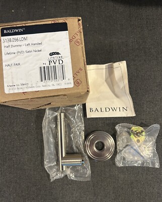 Baldwin 5136.056LDM Half Dummy Lever Lifetime PVD Satin Nickel Half Pair