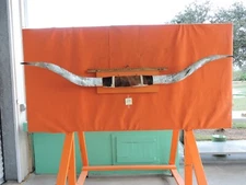 MOUNTED STEER BULL HORNS 7'6" tip-tip   COW BULL HORN LONGHORN 270