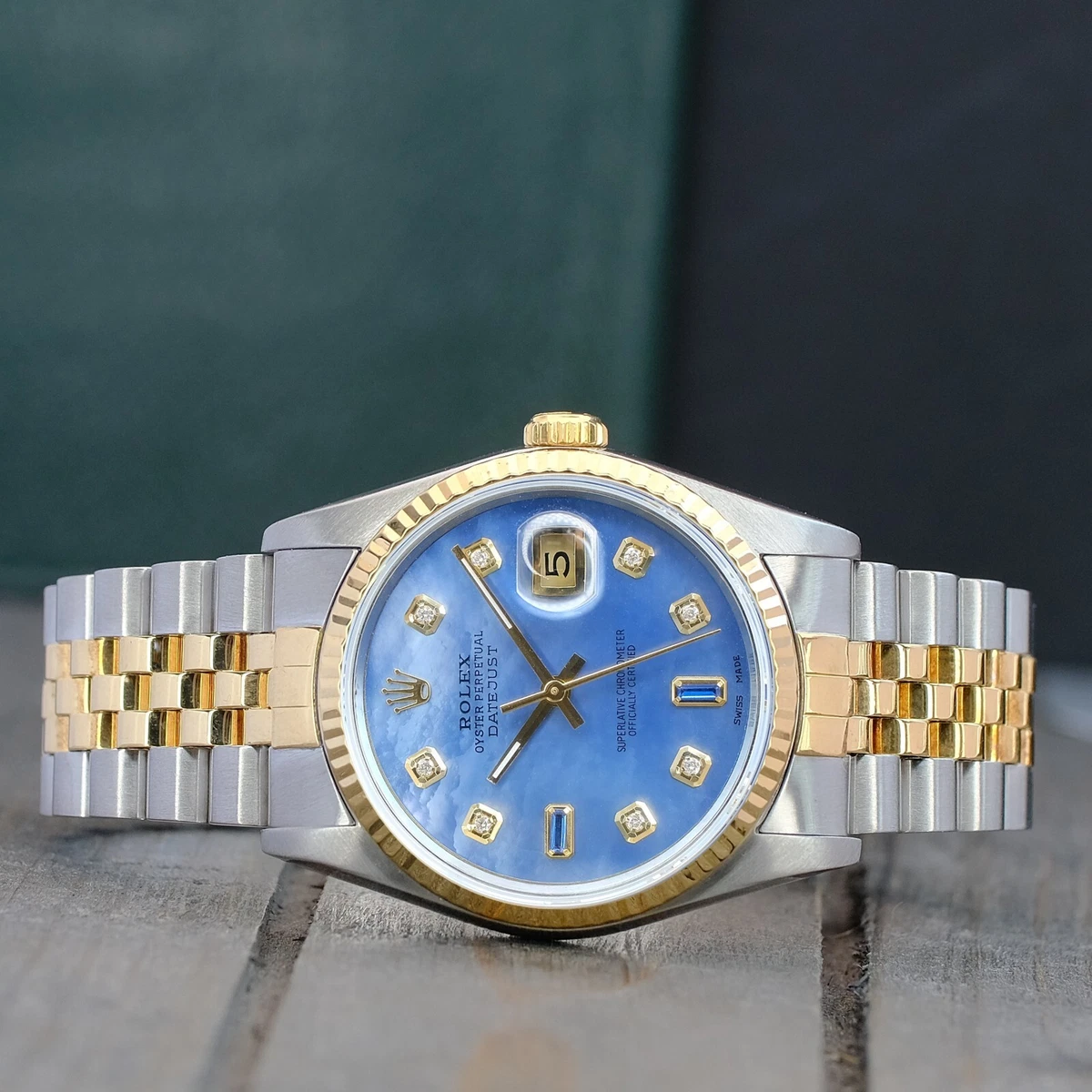 Rolex 16233 blue diamond cheap dial