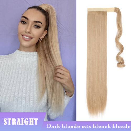 Thick Wavy Clip-in Ponytail Hair Extensions Real Soft Natural As Human Pony Tail - Picture 67 of 142