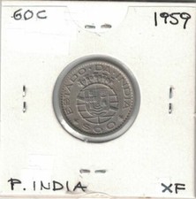 portuguese india  - 60 centavos 1959, better grade