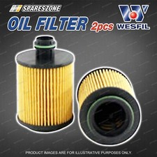 2 x Wesfil Oil Filters for Alfa Romeo 159 Brera Spider 1750TBi Giulietta