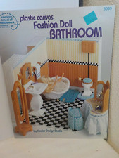 VINTAGE BATHROOM AMERICAN SCHOOL OF NEEDLEWORK PLASTIC CANVAS PATTERN BOOK