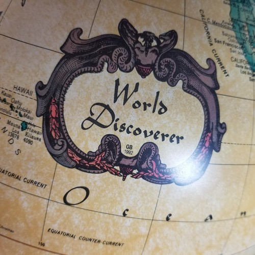 Lighted Scan-Globe Denmark 12” World Discoverer w/Weather Station Works 1980s - Picture 17 of 20