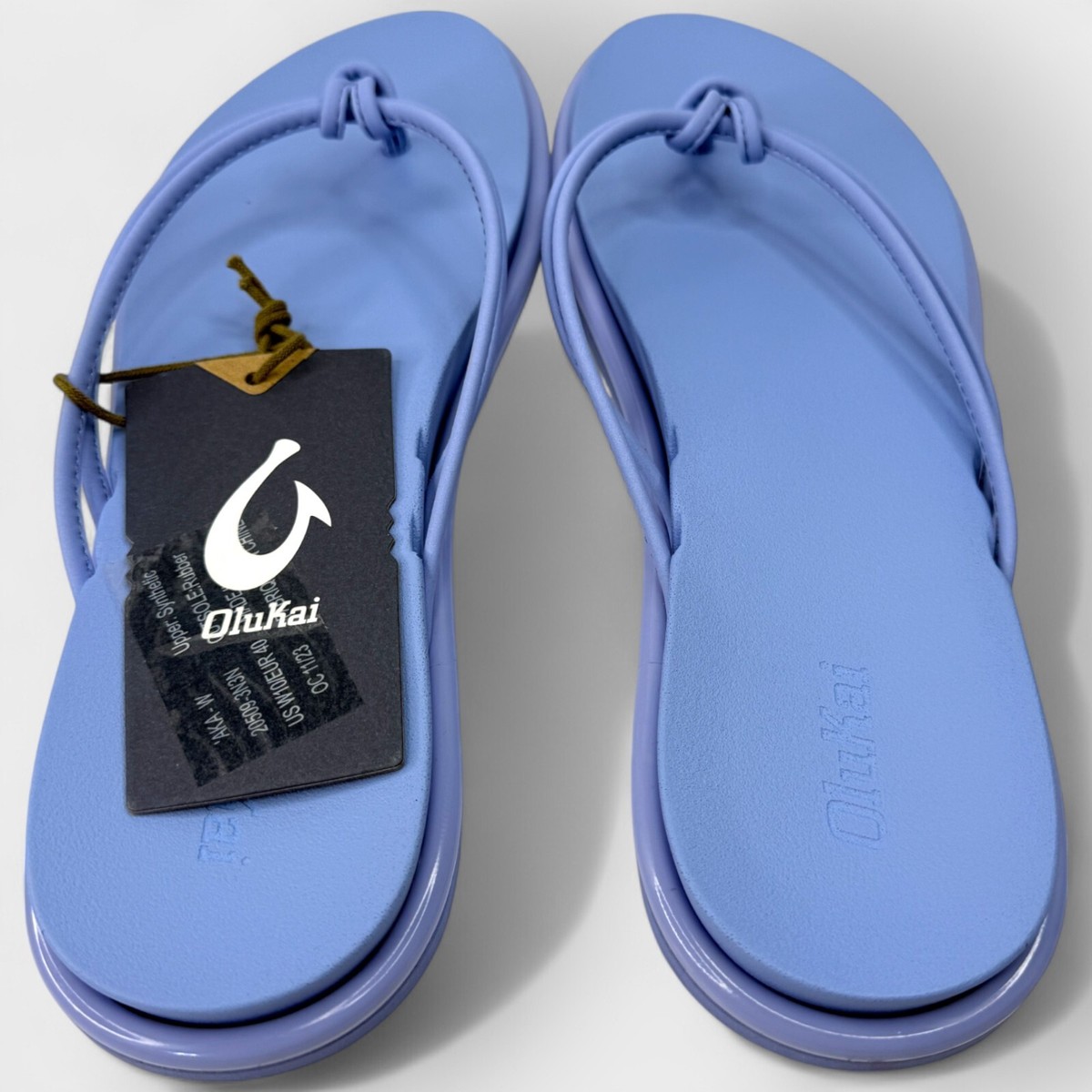 Brand New OluKai Women\'s \'Aka Flip Flop Sandals Size 10 Cloud Blue OluKai Sandals Womens Cloud Blue Size 11 | Mercari main image 2