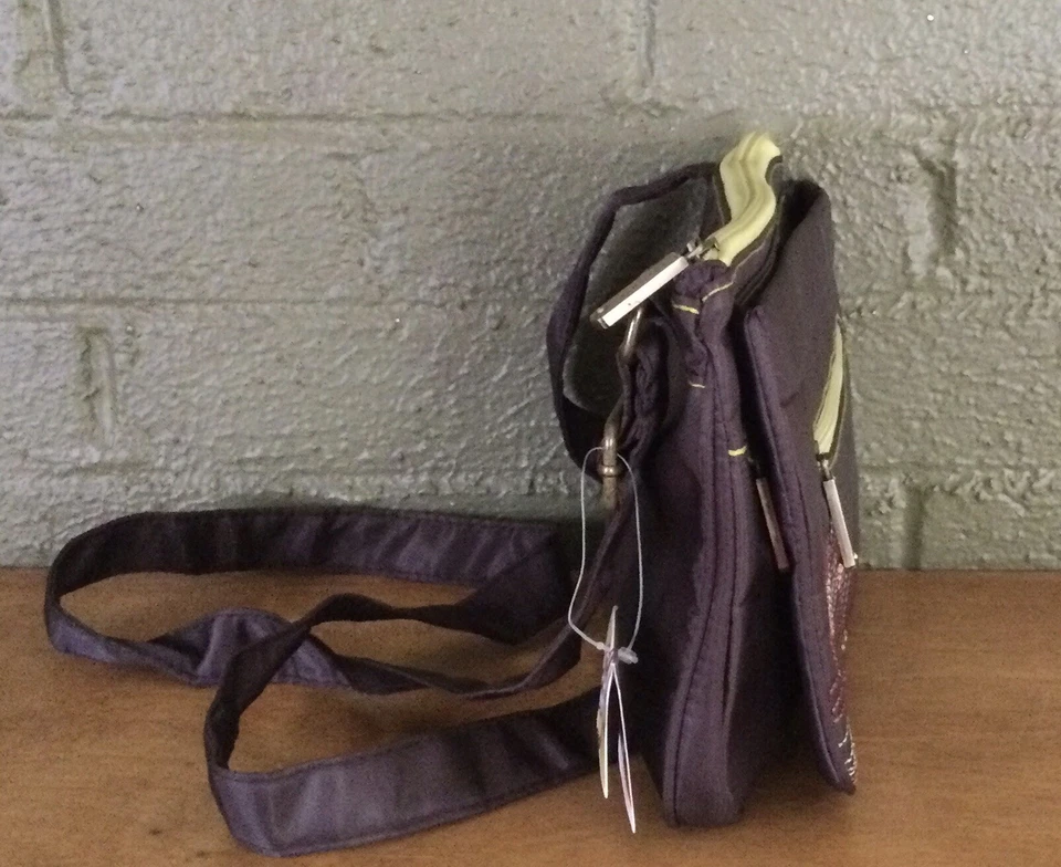 Bandolera/hipster pequeña Travelon marrón con bordado floral nueva con etiquetas Foto 3 de 4