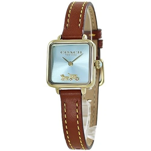 Coach Orologio Donna CASS Quadrato Cinturino Pelle 14504231 Marrone
