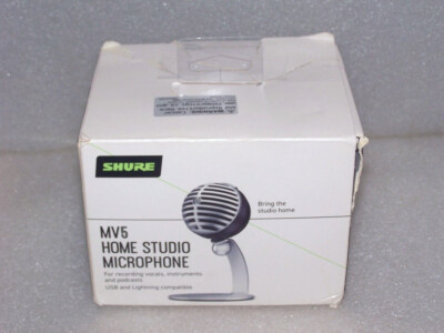 Shure MV5 USB Lightning Home Studio Condenser Microphone IOS MAC/iPad/iPhone