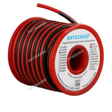 16 Gauge Flexible Silicone Wire Spool 25ft Red and 25ft Black 2 Separate Wires