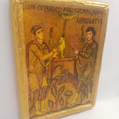 Saint Abel and Cain Biblical Catholic and Orthodox Rare Icon Art