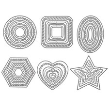 Decorative Nesting Circle Square Metal Cutting Dies Stencils Scrapbooking Album