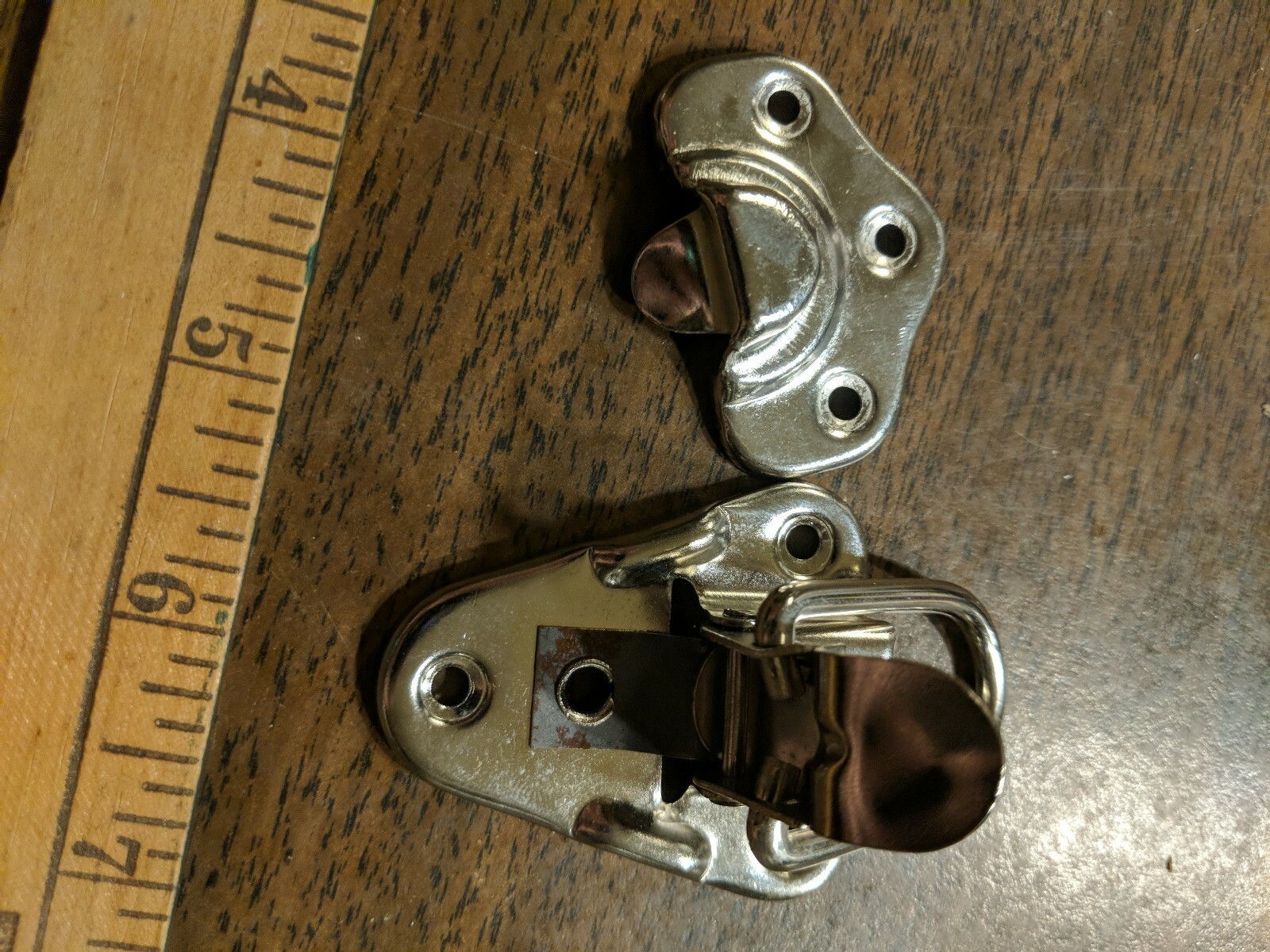 Drawbolt Closure Latch for Guitar Case or Luggage, 3.5" x 2" silver