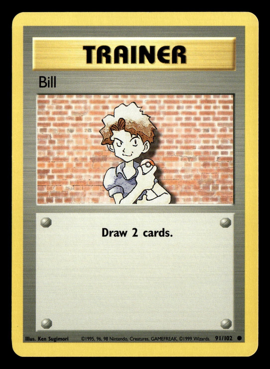 1999 Pokémon Base Set Unlimited BILL 91/102 LP