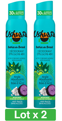 2er Set Deodorants Ushuaïa Bahia Do Brasil Acai Beere saugfähiger Ton 2 x 200ml