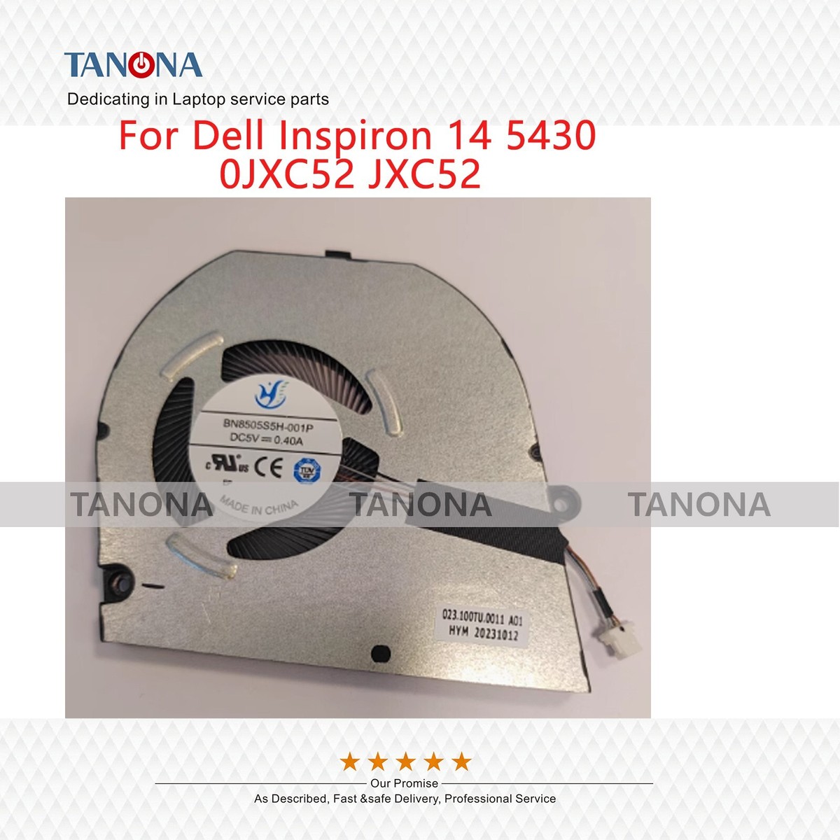 New 0JXC52 JXC52 For Dell Inspiron 14 5430 CPU Cooling Fan Cooler