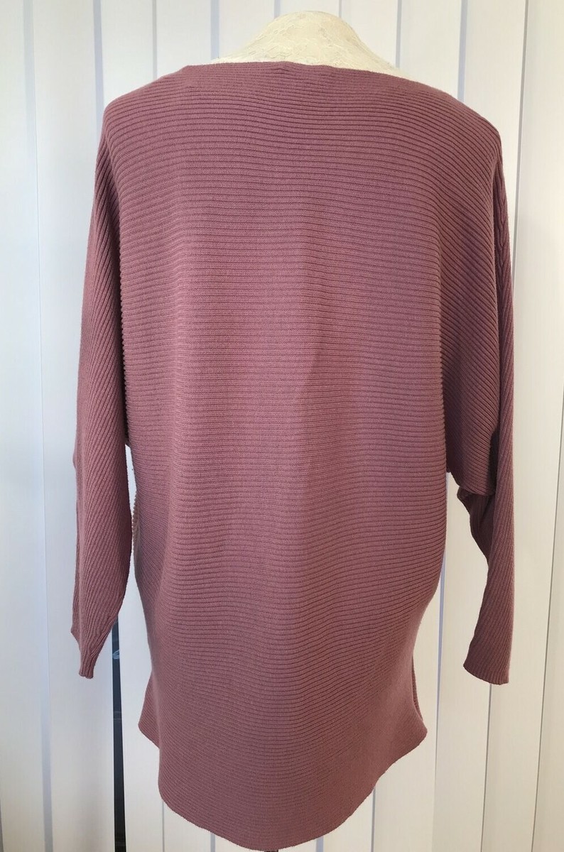 Vince Camuto Rib Knit Dolman Sweater Boat Neck Pullover