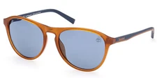 Timberland TB9267-47D Unisex Brown Sunglasses Polarized Blue Lens