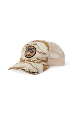 BRIXTON SPARKS LP TRUCKER MESH SNAPBACK CAP OFF WHITE TIGER