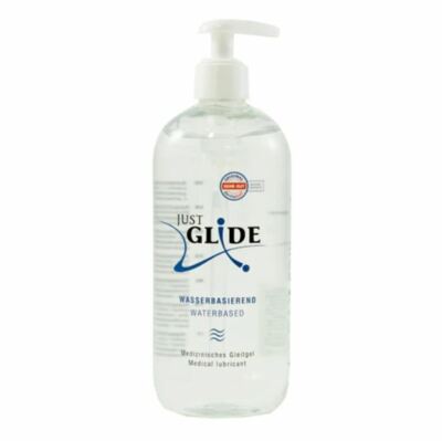 Just Glide Waterbased lubricant Medical Vegan lube Germany 500 ml / 16.9 oz.