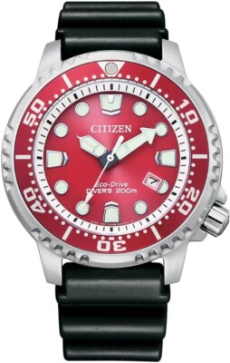 CITIZEN Eco-Drive Promaster Marine Red Diver's 200m BN0159-15X | eBay